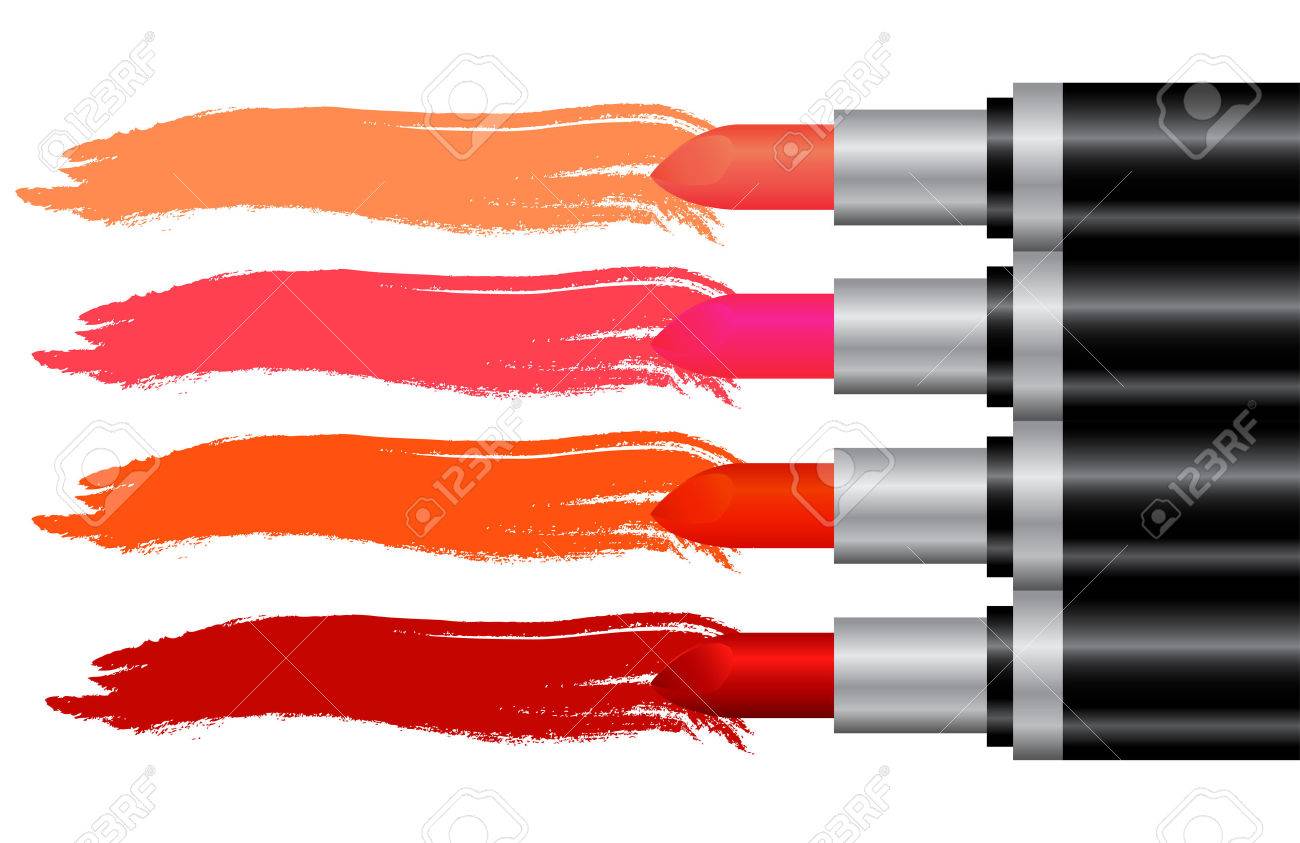 colorful lipstick line for advertisement royalty free cliparts