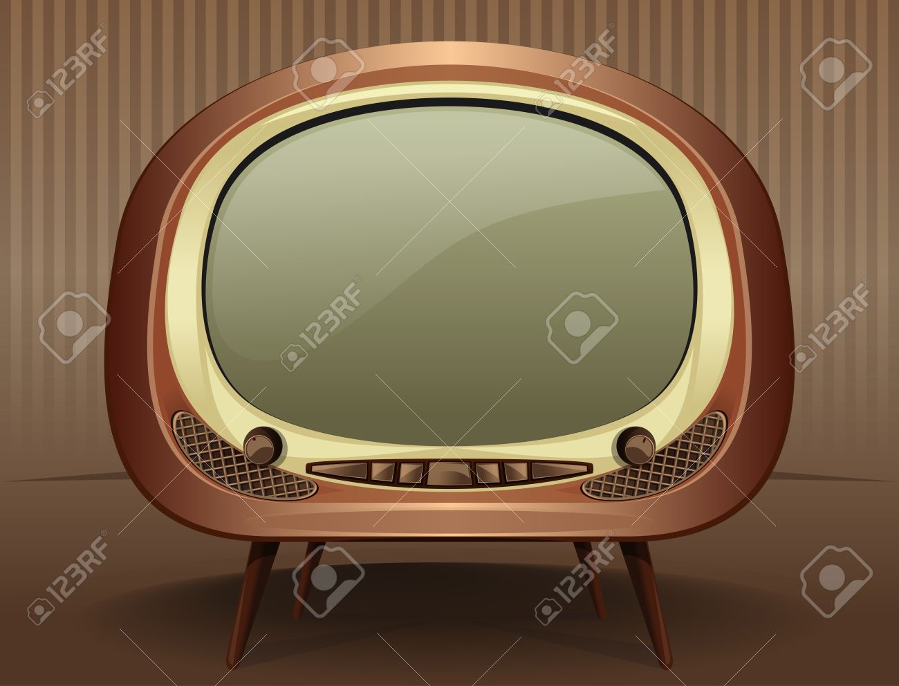vintage tv vintage television in the style of the 50s 60s