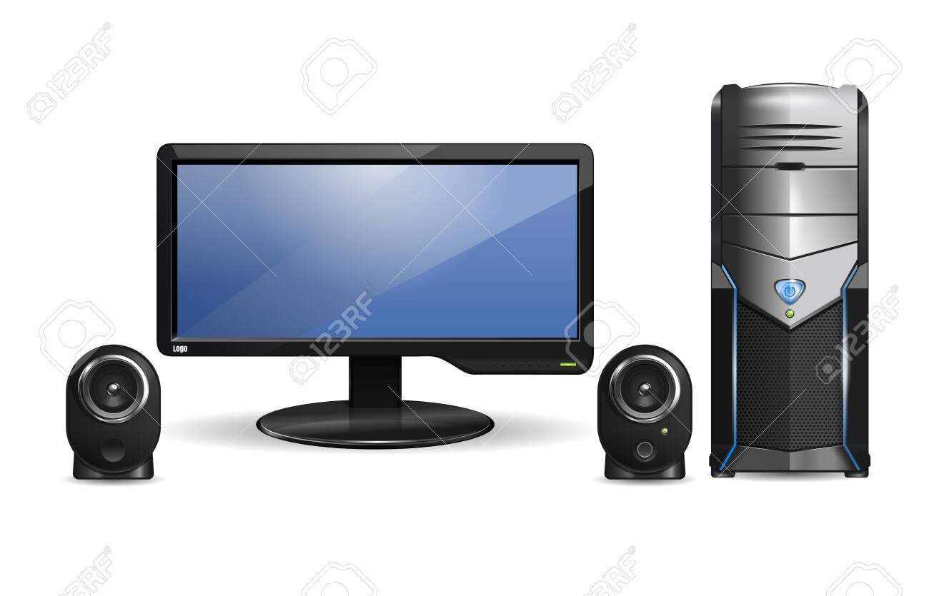 computer monitor with speakers