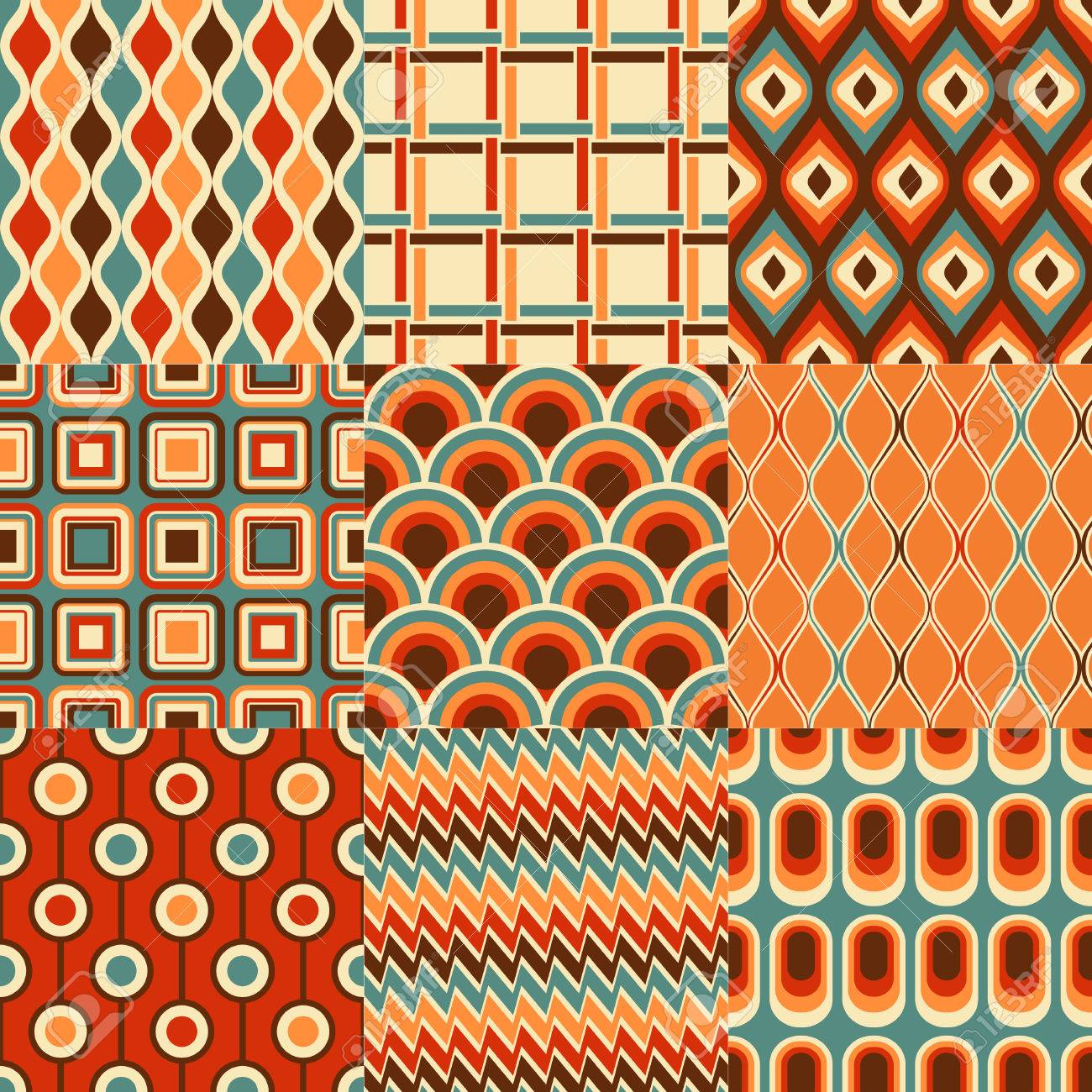 オレンジ幾何学模様ニットセット 【公式通販】