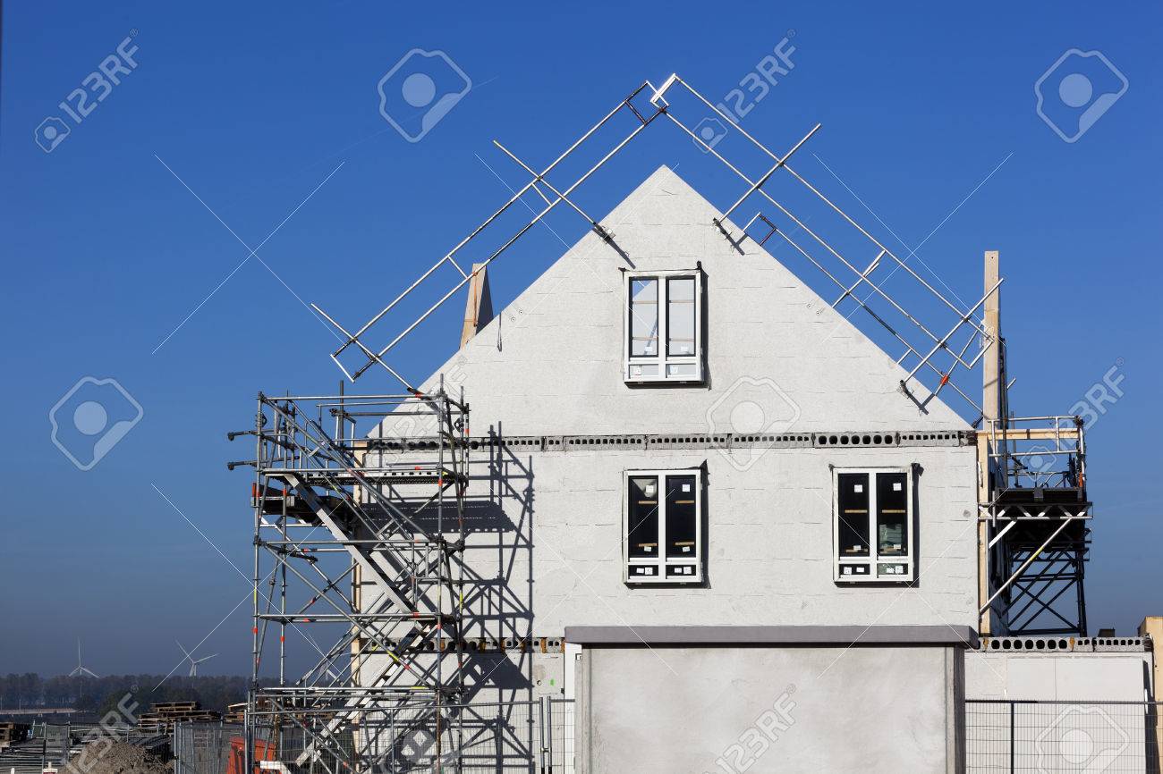 Obra De Construccion De Casas Con Paredes Prefabricadas En Los