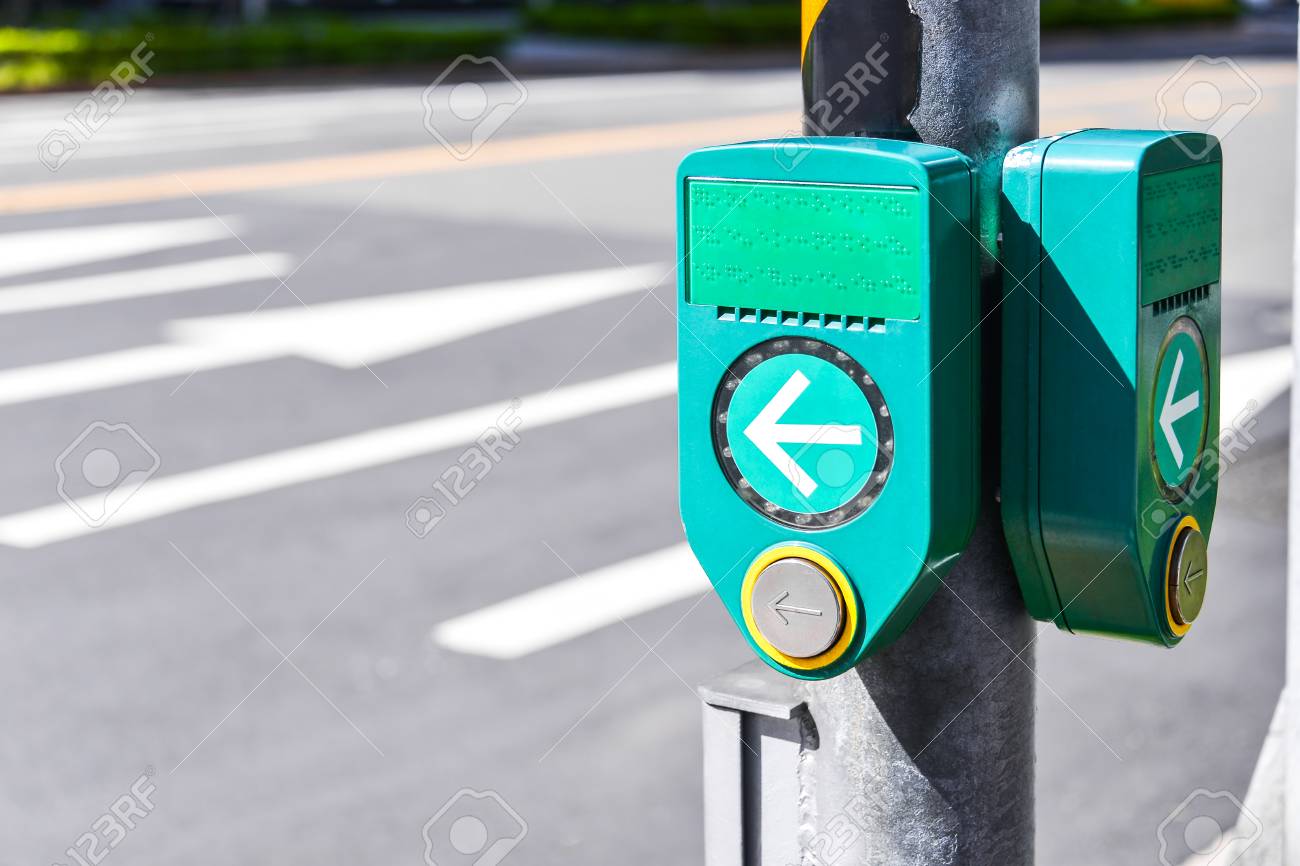 Push Button To Cross Road With Braille Code Stock Photo Picture And Royalty Free Image Image