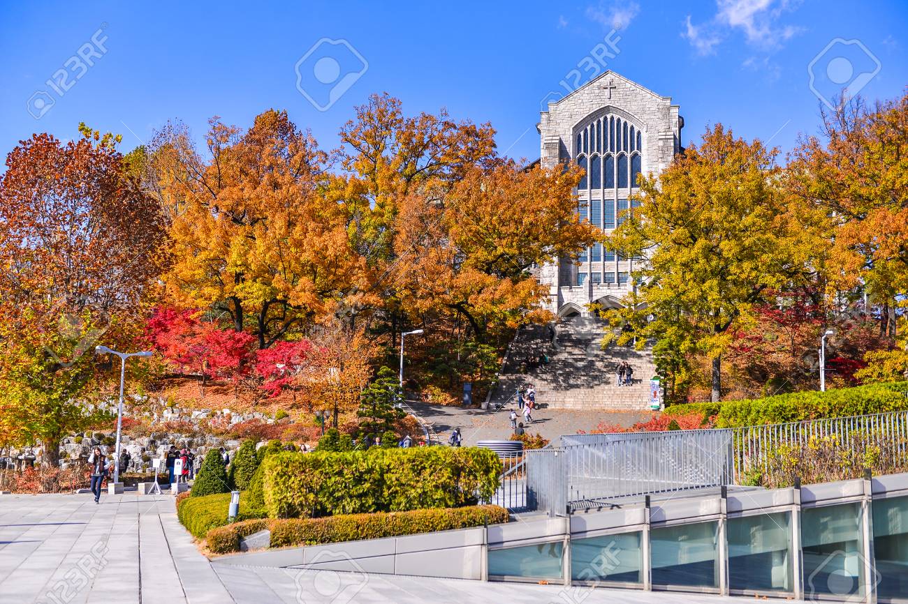 Seoul South Korea Nov 14 2017 Ewha Womans University Is