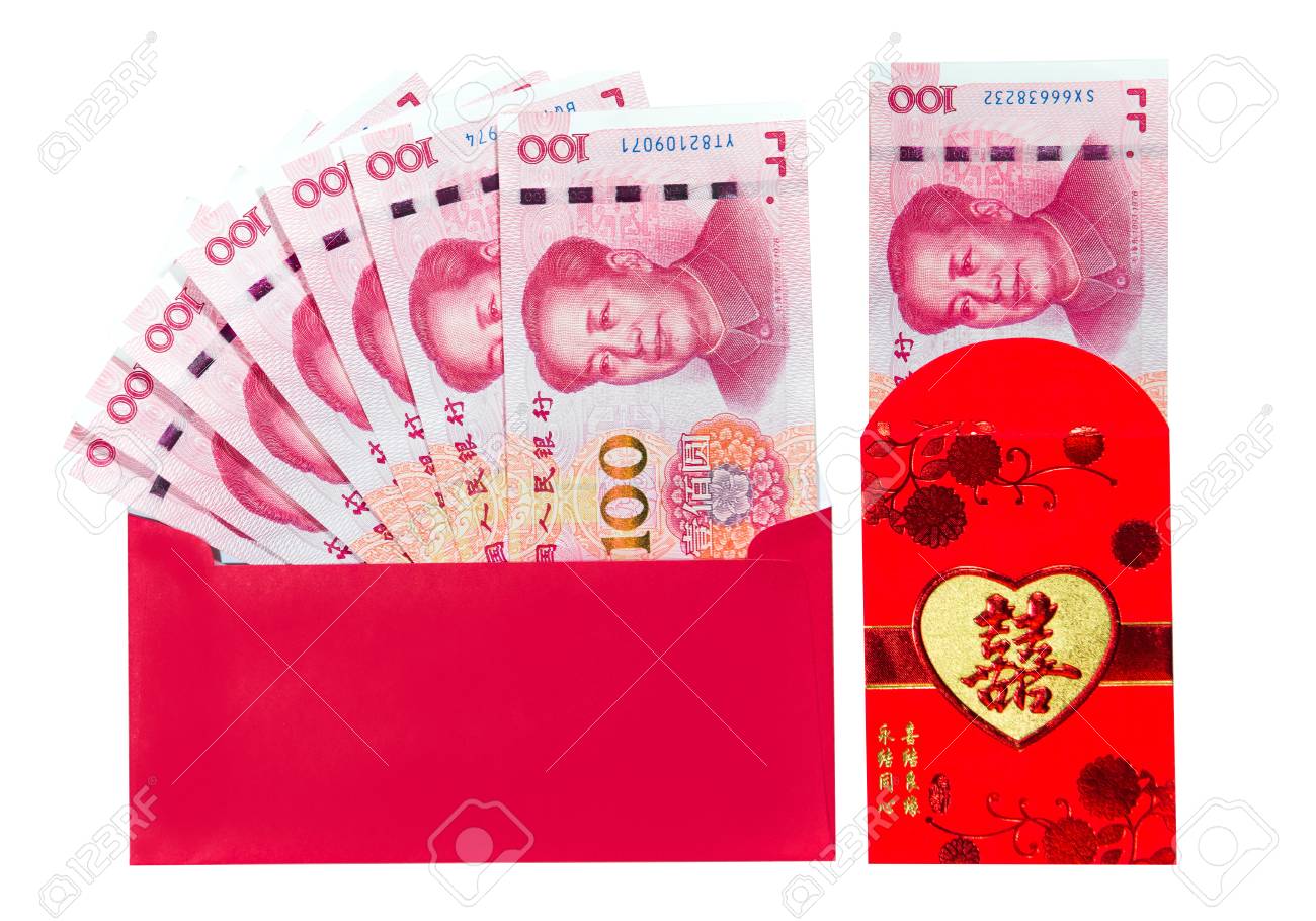 Yuan Or RMB, Chinese Currency With Red Envelope Stock Photo, Picture and  Royalty Free Image. Image 107499689.