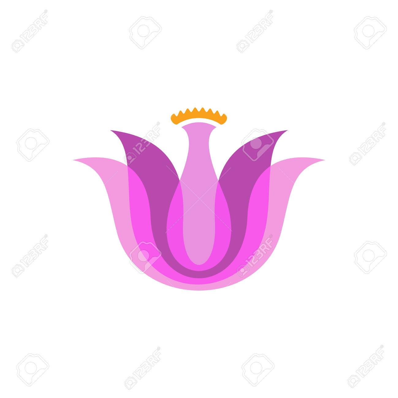 lotus flower logo template soft colors transparency are flattened