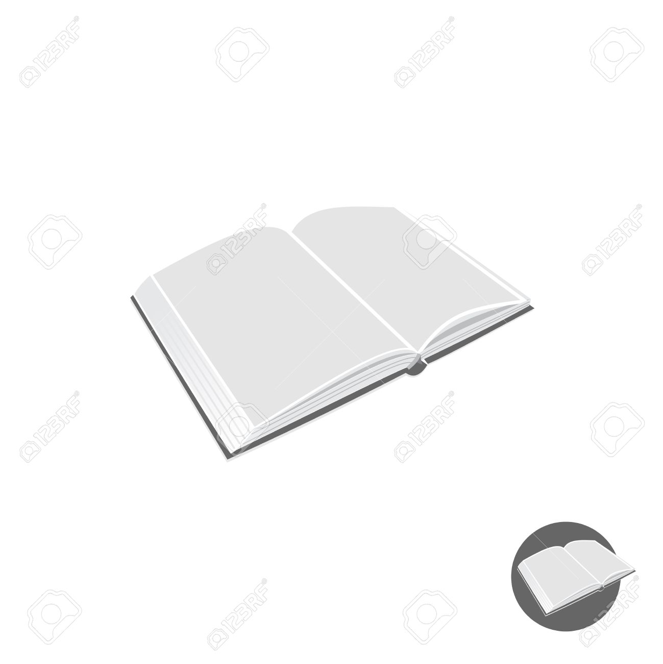 open book 3d perspective vector illustration royalty free cliparts
