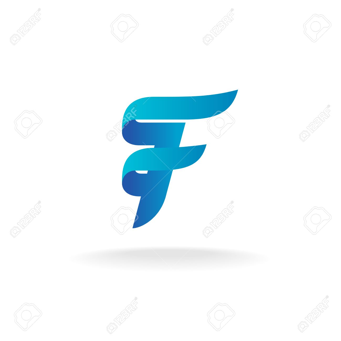 Letter F Logo Elegant Smooth Lines Color Ribbon Style Stock Vector 47973091 Letter F Logo Elegant Smooth Lines Color Ribbon Style Stock Vector 47973091