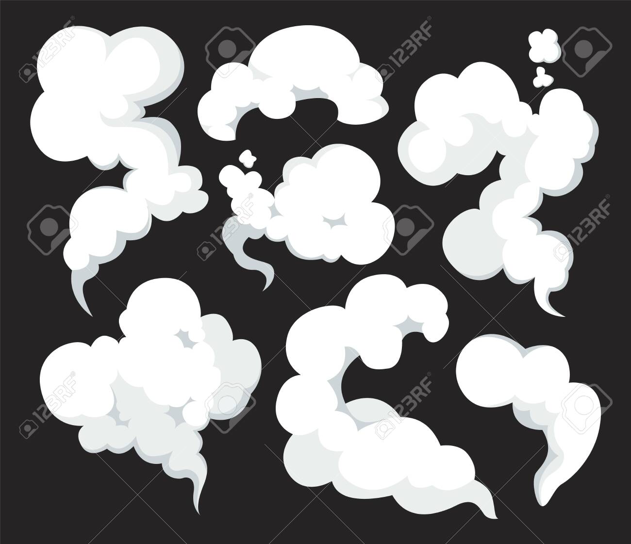 ベクトル煙は特殊効果テンプレートを設定します 漫画の蒸気雲 パフ 霧 霧 水っぽい蒸気や ほこり爆発2d ゲーム 印刷 広告のためのクリップアート要素 ベクトルイラストは10をeps のイラスト素材 ベクタ Image ベクトル煙は特殊効果テンプレートを設定します 漫画の蒸気雲 パフ 霧 霧 水っぽい蒸気や ほこり爆発2d ゲーム 印刷 広告のためのクリップアート要素 ベクトルイラストは10をeps のイラスト素材 ベクタ Image