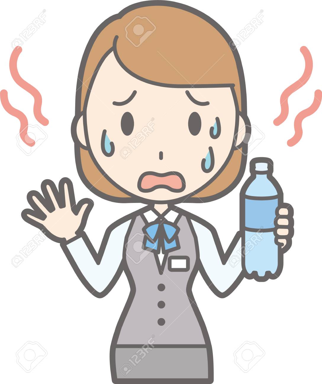 女性が制服を着たイラストが熱いのイラスト素材 ベクタ Image 女性が制服を着たイラストが熱いのイラスト素材 ベクタ Image