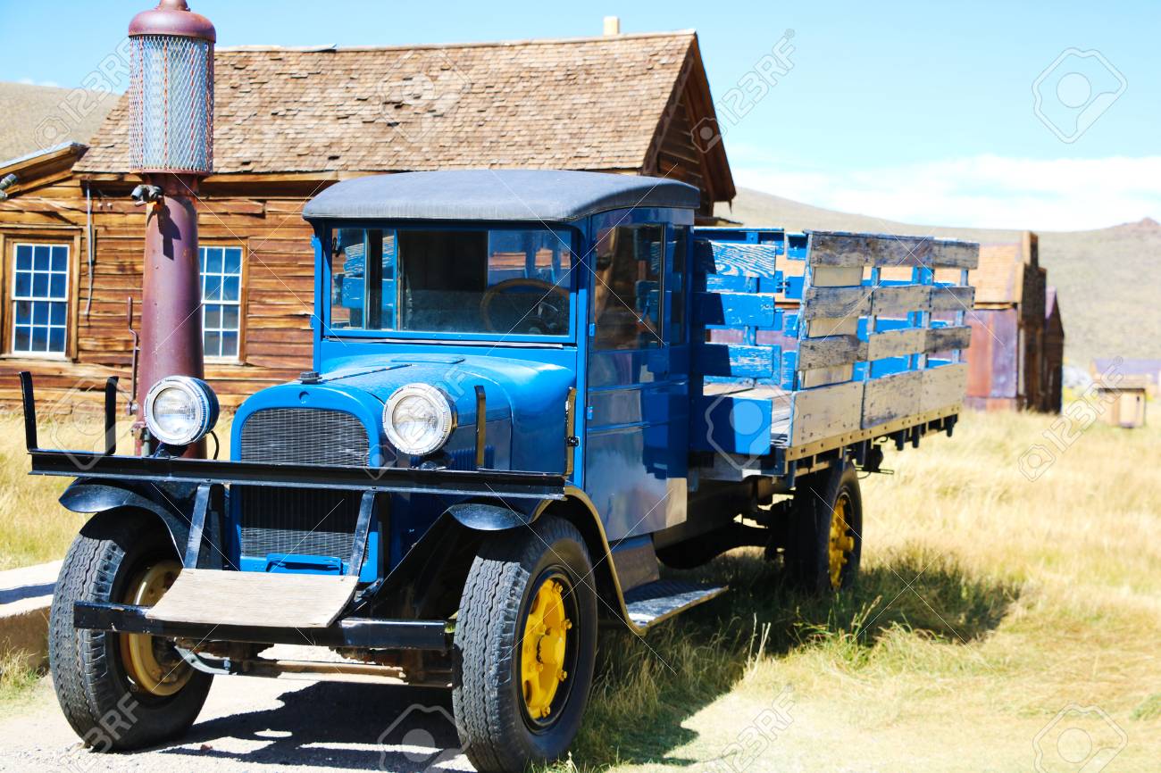 Bridgeport California -Living in the Past Lane Annual Festival at Bodie State Park. Old Truck on display. 1927 Dodge Graham near old gas pumps - 111616523 Bridgeport California -Living in the Past Lane Annual Festival at Bodie State Park. Old Truck on display. 1927 Dodge Graham near old gas pumps - 111616523
