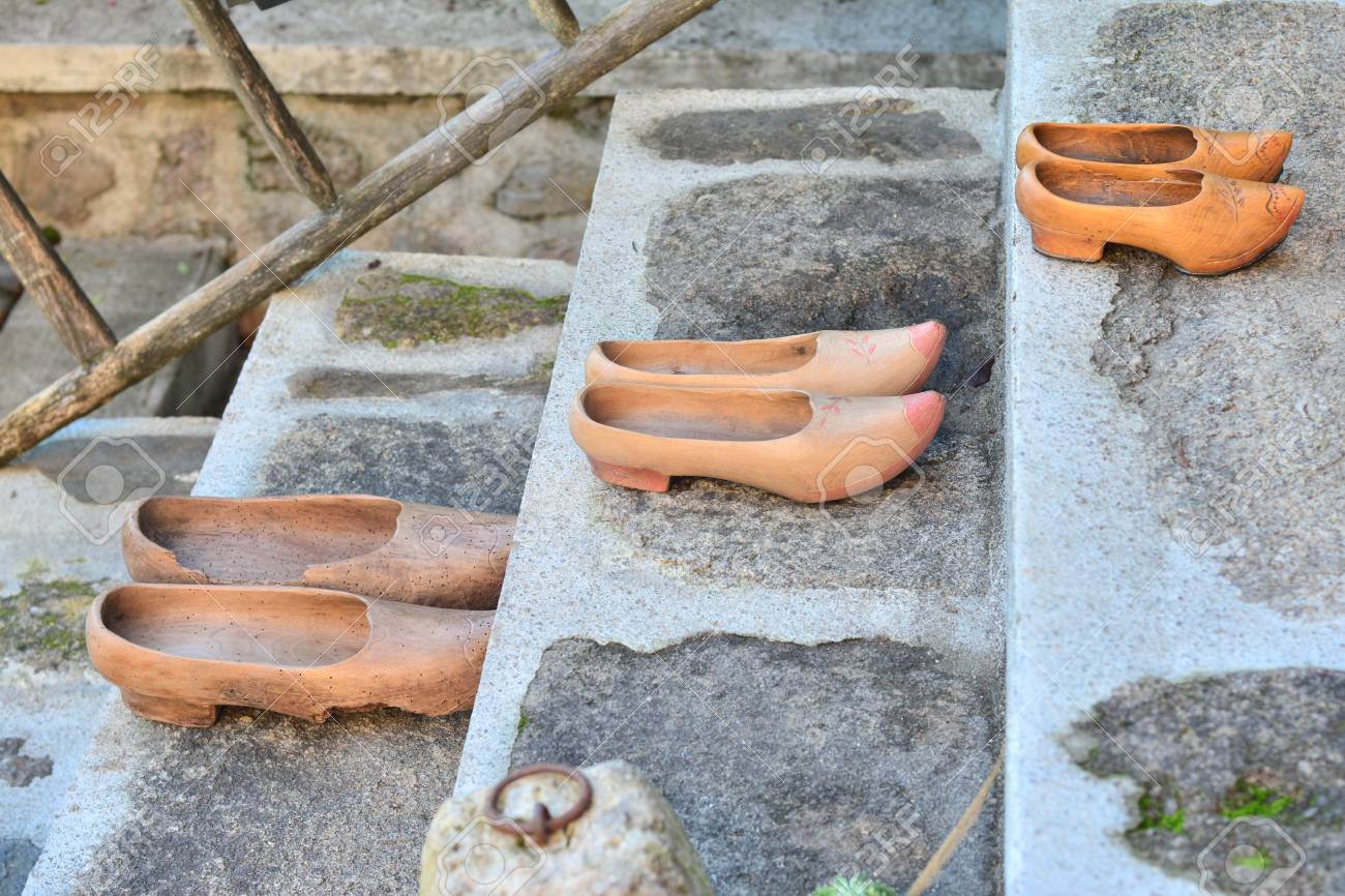 vintage wooden clogs