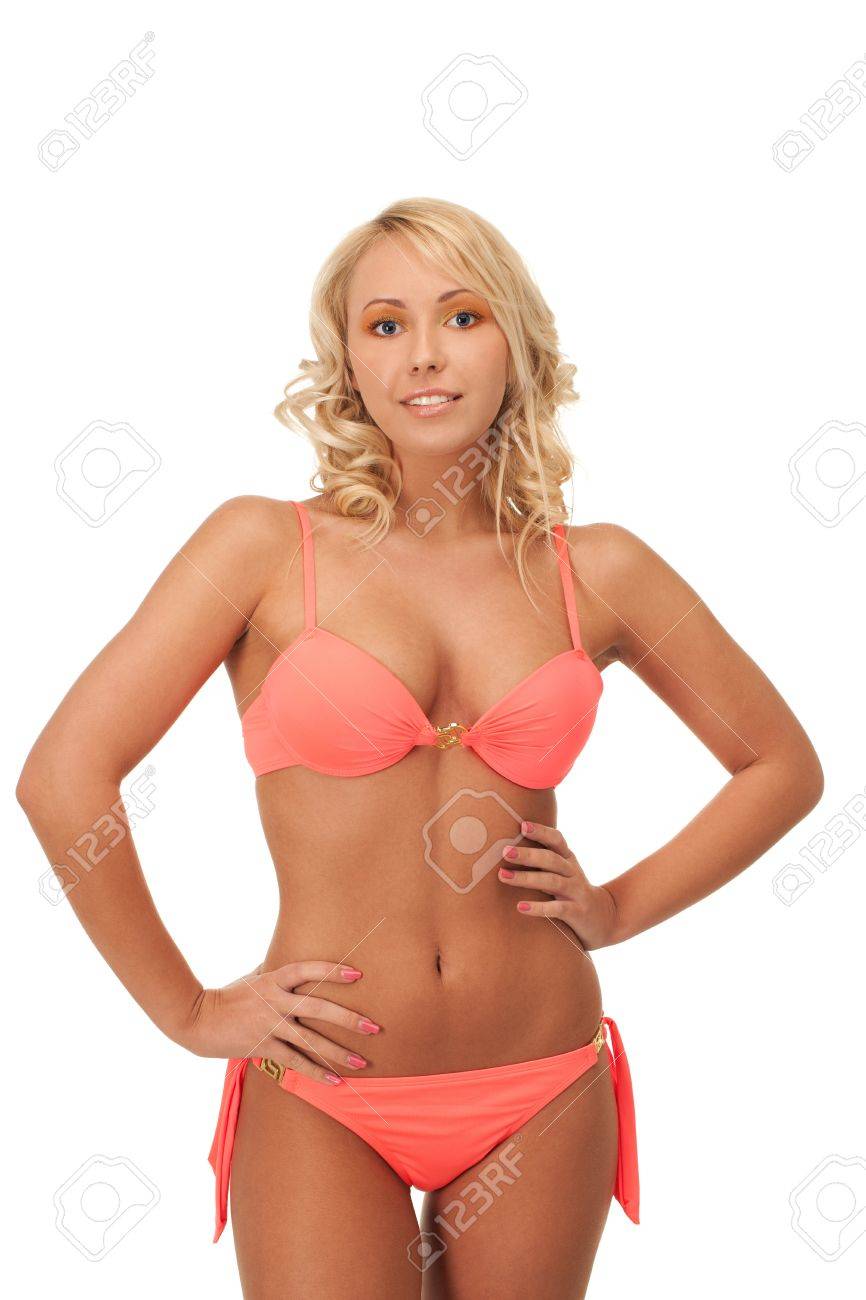 Beautiful Blondie In Pink Bikini Stock Photo, Picture And Royalty Free  Image. Image 13317383.