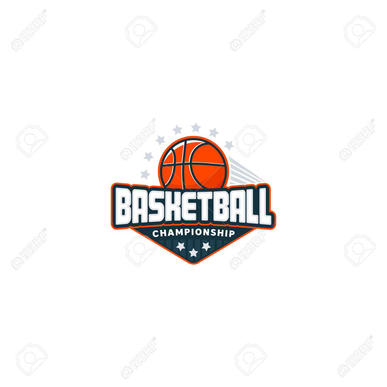 バスケット ボールのバッジのロゴのイラスト素材 ベクタ Image