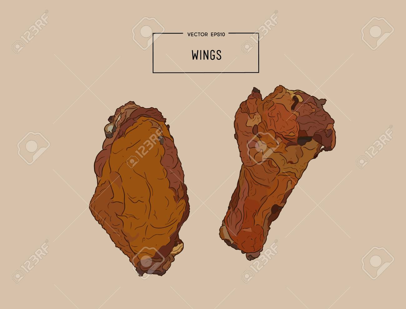 Garlic Breadsticks vs Buffalo Chicken Wings: Animated Cartoon, image size:1300x988