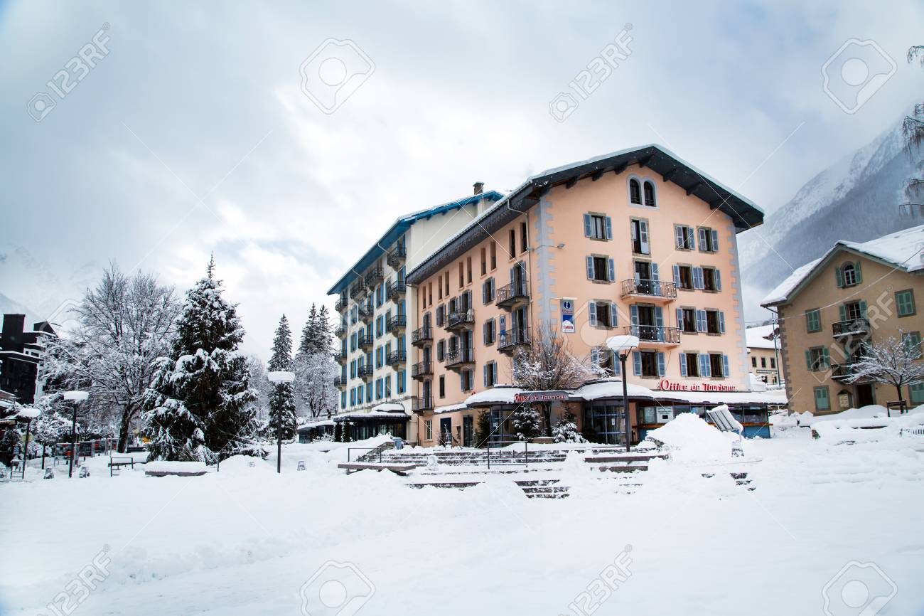 Chamonix France Janvier 30 2015 Office De Tourisme Et Montagnes à Chamonix France