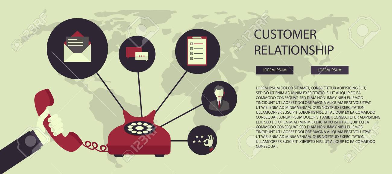 ビジネス カスタマー ケア サービス コンセプト アイコン私たちの連絡先の設定 サポート ヘルプ 電話やウェブサイトをクリックします フラットのベクター イラストです のイラスト素材 ベクタ Image