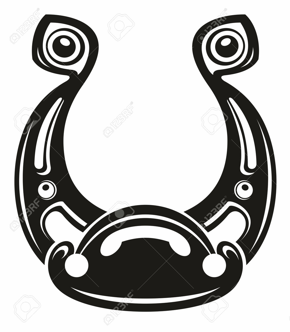 Horseshoe - Black Vector Silhouette For Logo Or Pictogram. Horseshoe Symbol  Royalty Free SVG, Cliparts, Vectors, and Stock Illustration. Image  184065908., image size:1137x1300