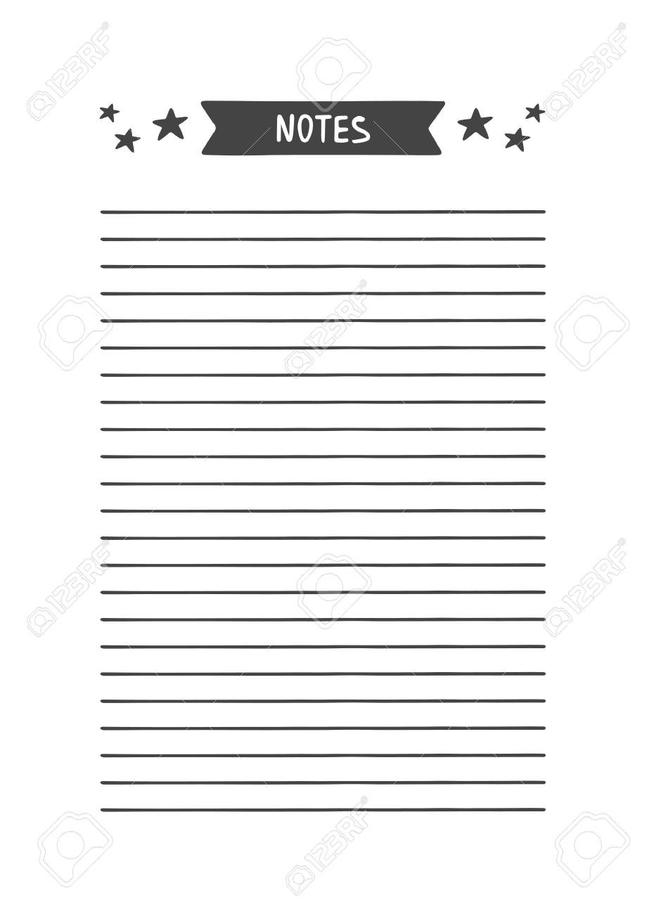 Notes. Vector Template for Plan, Planner and Other Stationery photograph about Notes Printable named Notes. Vector Template for Program, Planner and Other Stationery
