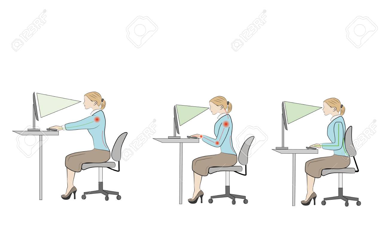 Position Assise Correcte A Un Bureau Clip Art Libres De Droits Vecteurs Et Illustration Image 91442747 Position Assise Correcte A Un Bureau Clip Art Libres De Droits Vecteurs Et Illustration Image 91442747