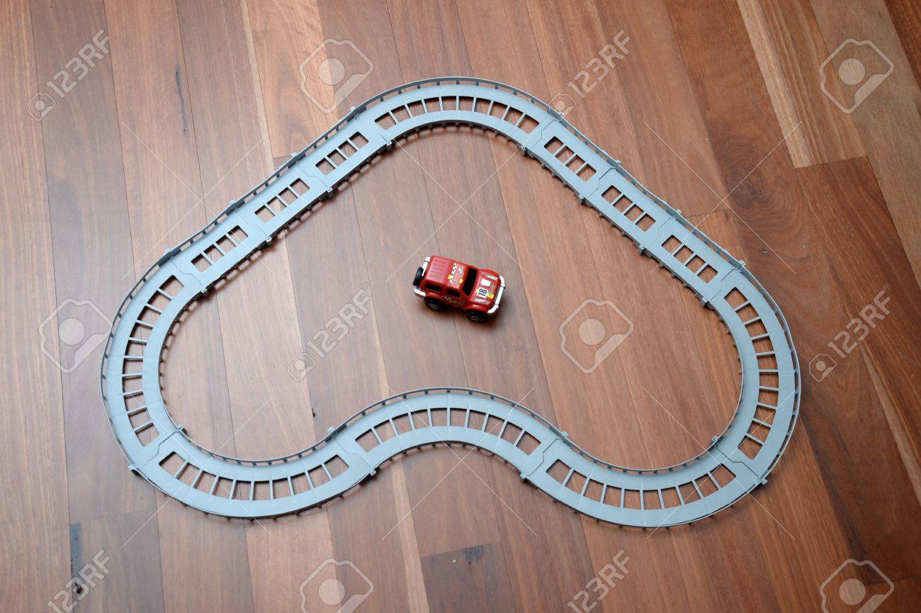 wooden race track toy