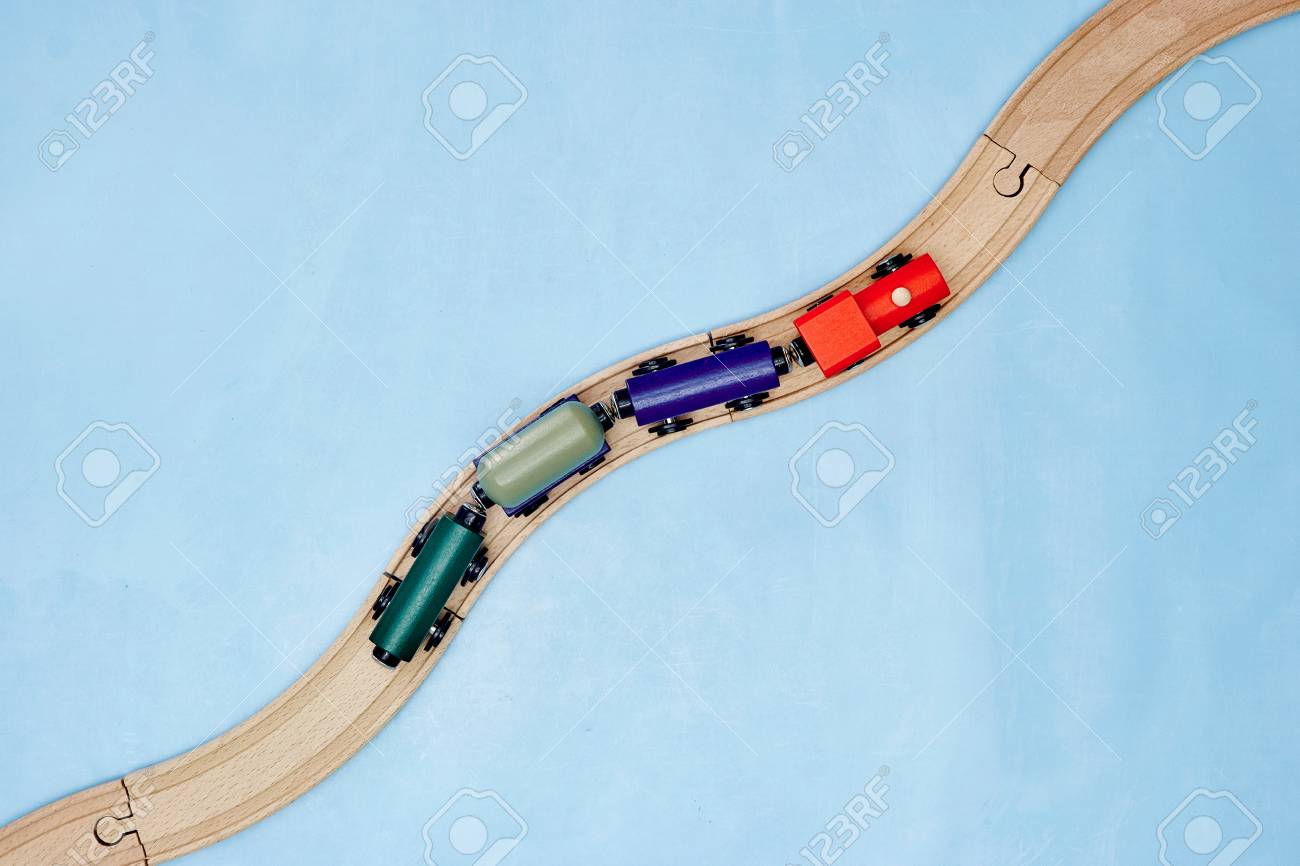 studio wooden train table