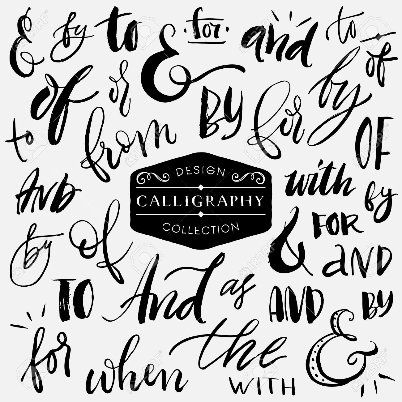 ampersands and catchwords handwritten calligraphy and lettering