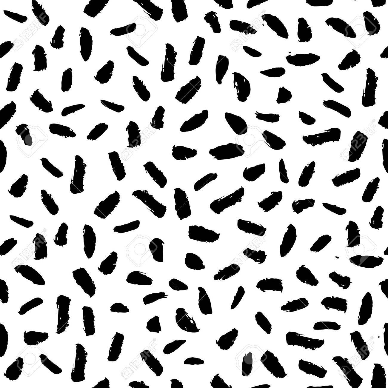 Hand drawn seamless strip spot pattern. Dry brush and rough edges ink doodle illustration. Abstract vector background - 45058345 Hand drawn seamless strip spot pattern. Dry brush and rough edges ink doodle illustration. Abstract vector background - 45058345