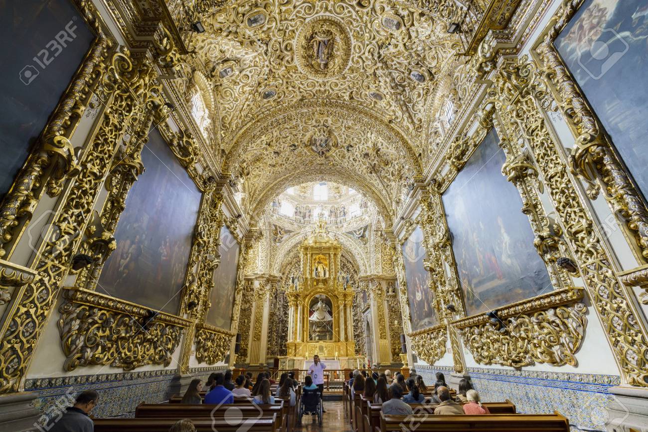 Puebla, FEB 18: Interior View Of Church Of Santo Domingo On FEB 18, 2017 At Puebla, Mexico Stock Photo, Picture And Royalty Free Image. Image 85229155. Puebla, FEB 18: Interior View Of Church Of Santo Domingo On FEB 18, 2017 At Puebla, Mexico Stock Photo, Picture And Royalty Free Image. Image 85229155.