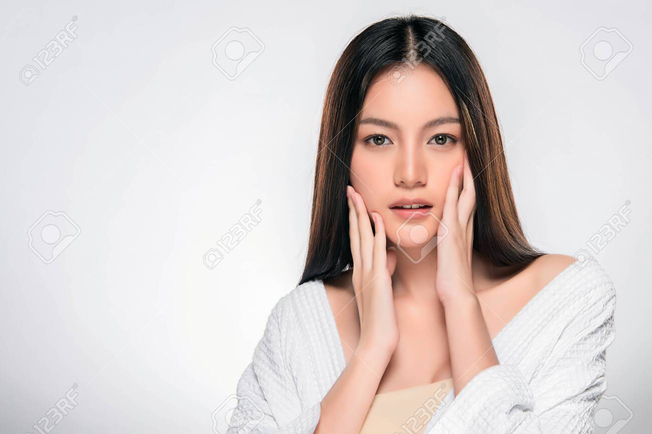 Beautiful Young Woman With Clean Fresh Skin Face Care Facial Beautiful Young Woman With Clean Fresh Skin Face Care Facial