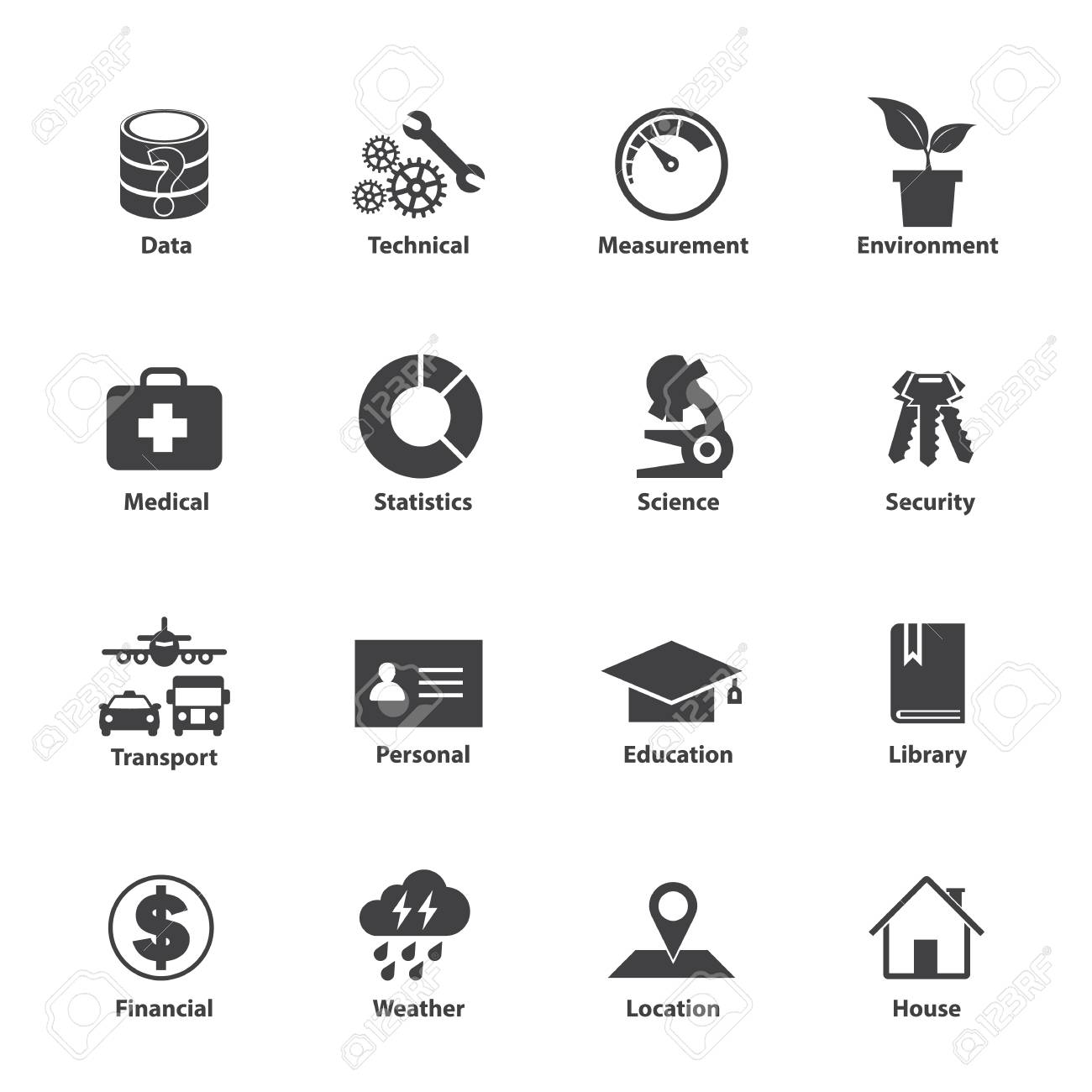 데이터 유형 아이콘 집합, 다른 종류의 데이터 로열티 무료 사진, 그림, 이미지 그리고 스톡포토그래피. Image 47560791