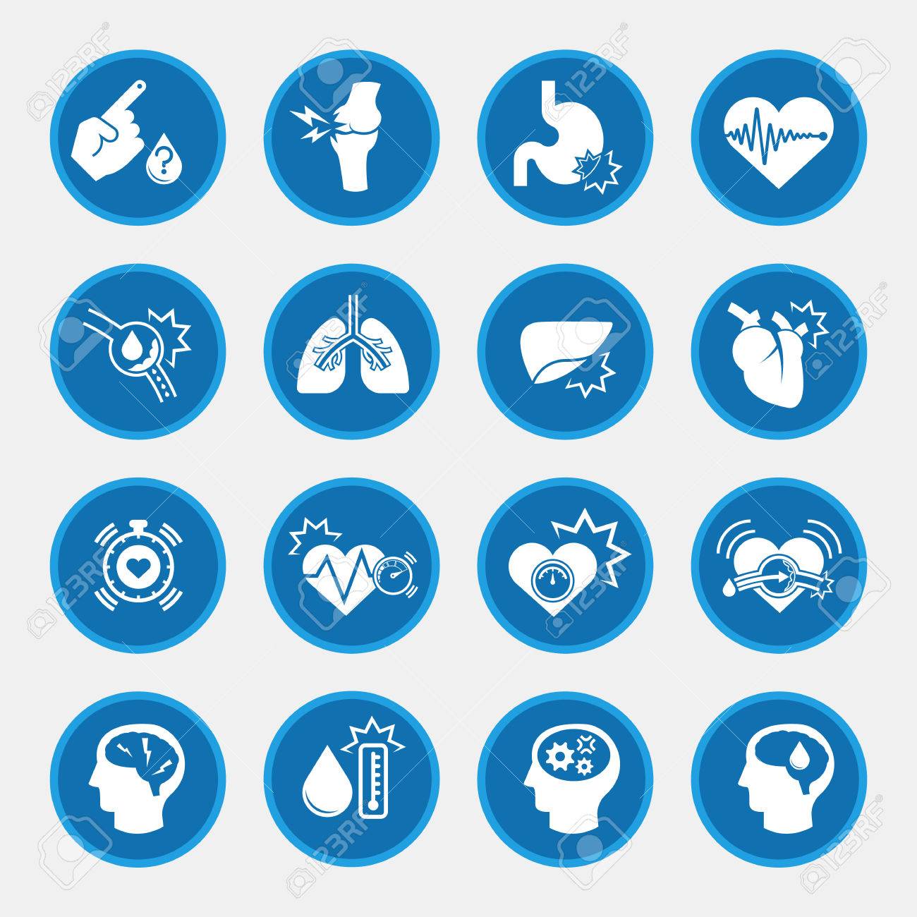 obesity related diseases icons with blue circle button - 65849111 obesity related diseases icons with blue circle button - 65849111