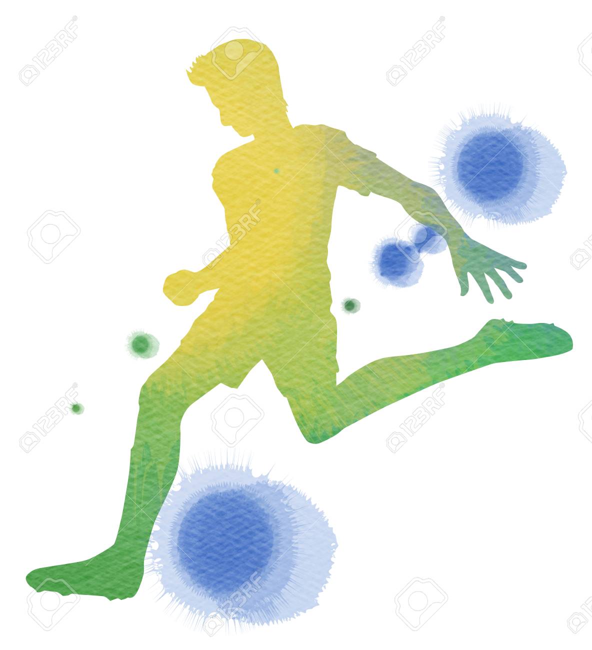 Creative Watercolor Soccer Design Digital Art Painting Stock Photo Picture And Royalty Free Image Image