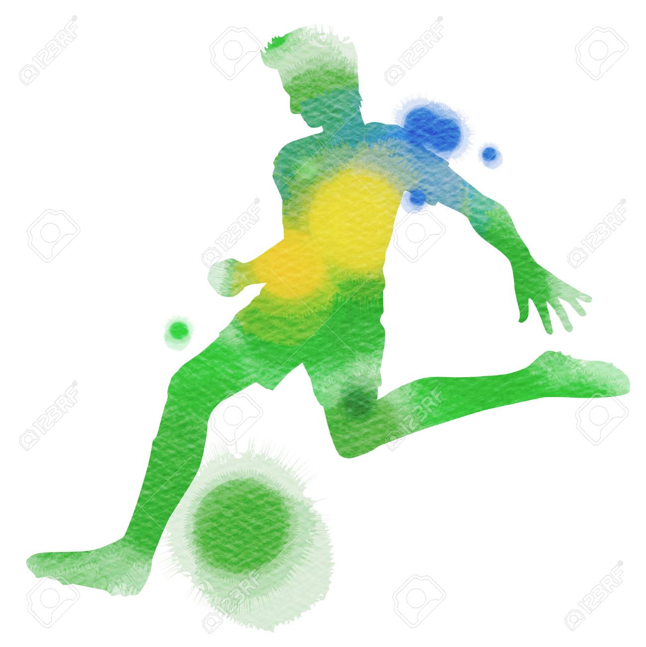 Creative Watercolor Soccer Design Digital Art Painting Stock Photo Picture And Royalty Free Image Image