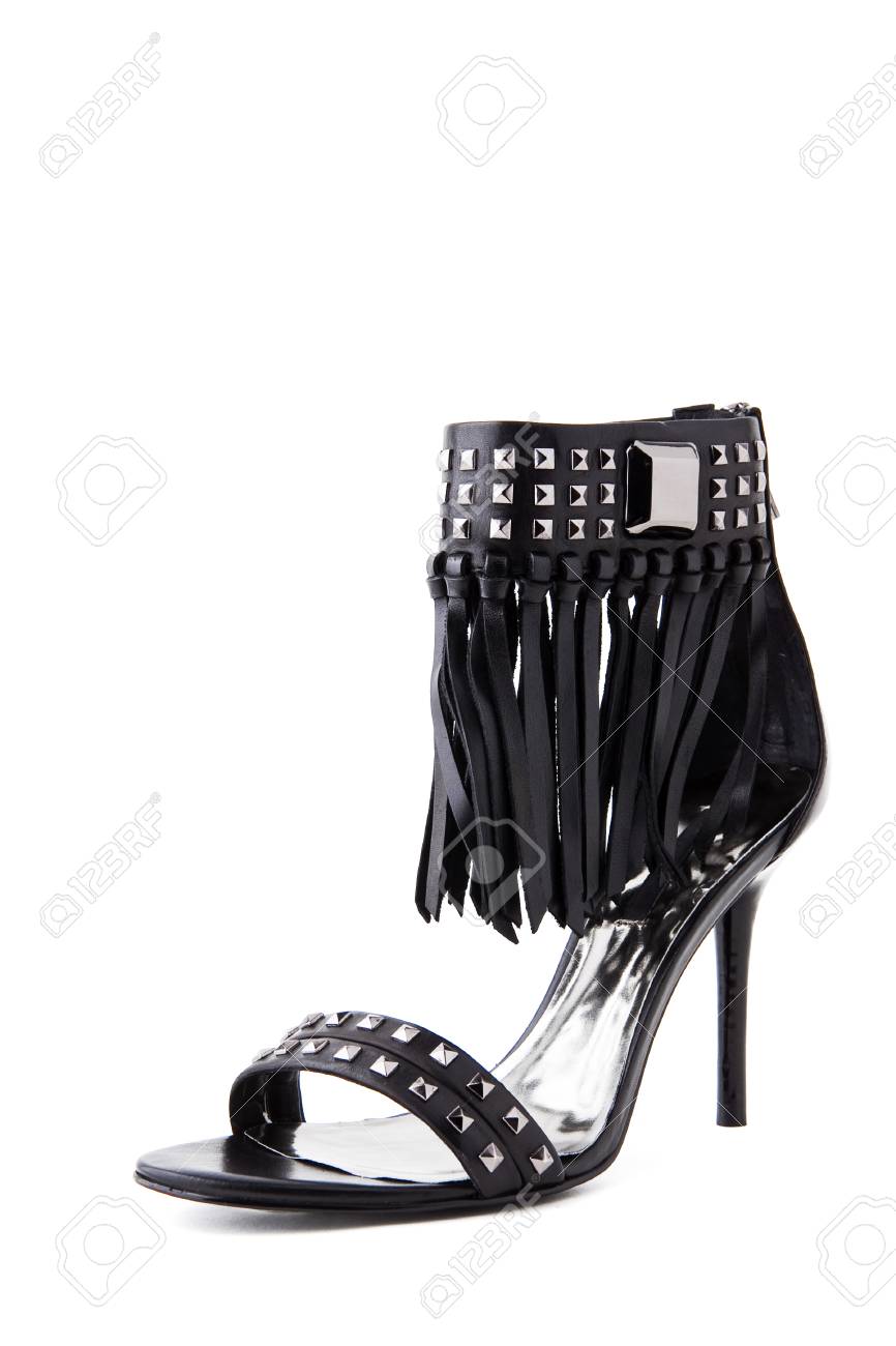 black colour high heels
