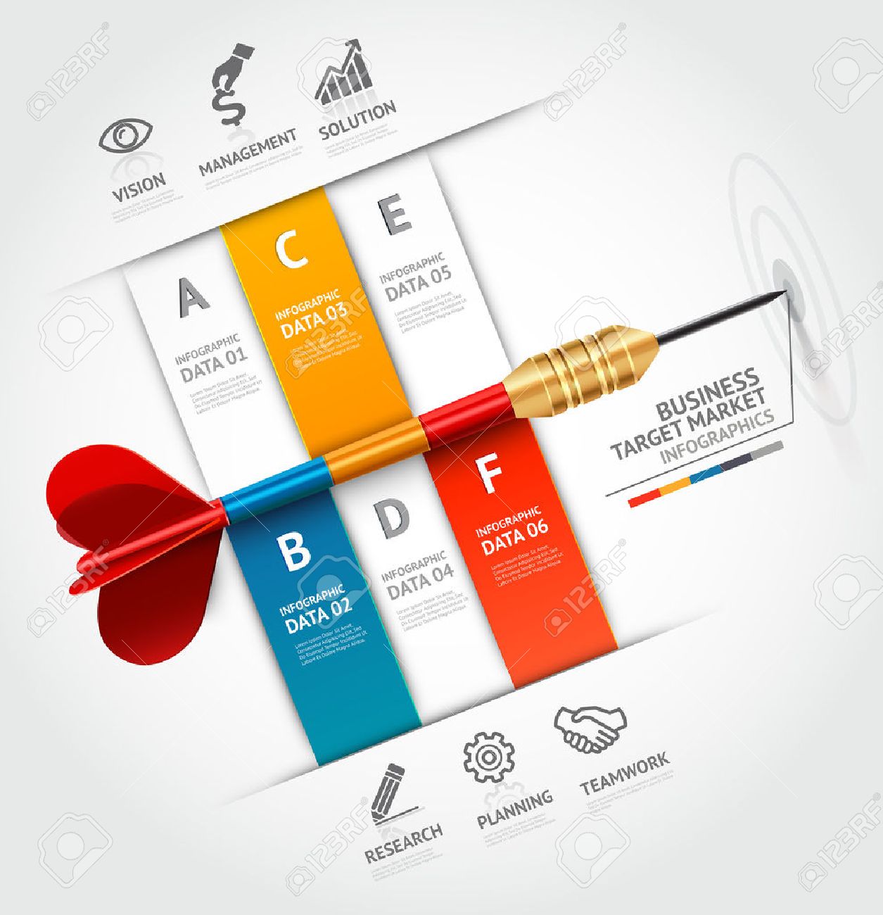 business concept infographic template business target marketing