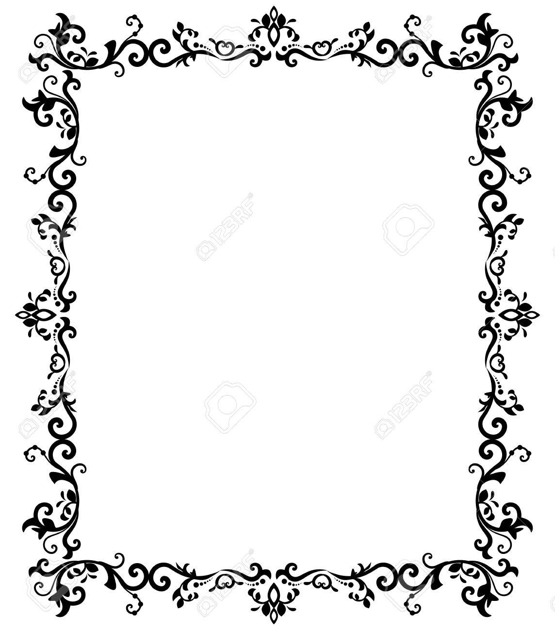 Vector Vintage Border Frame Engraving With Retro Ornament Pattern In Antique  Baroque Style Decorative Design Royalty Free SVG, Cliparts, Vectors, and  Stock Illustration. Image 53509959., image size:1144x1300