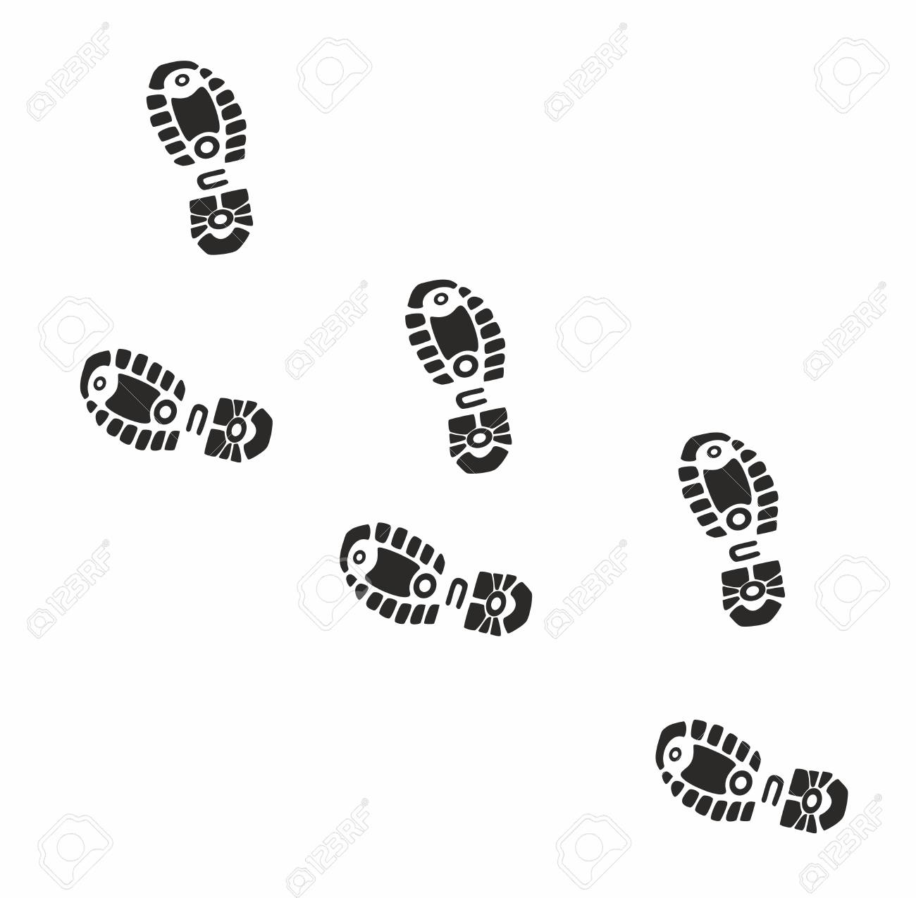 Shoe Footprints On White Background Royalty Free SVG, Cliparts ...