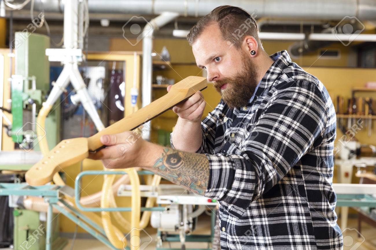 Craftsman working hard
