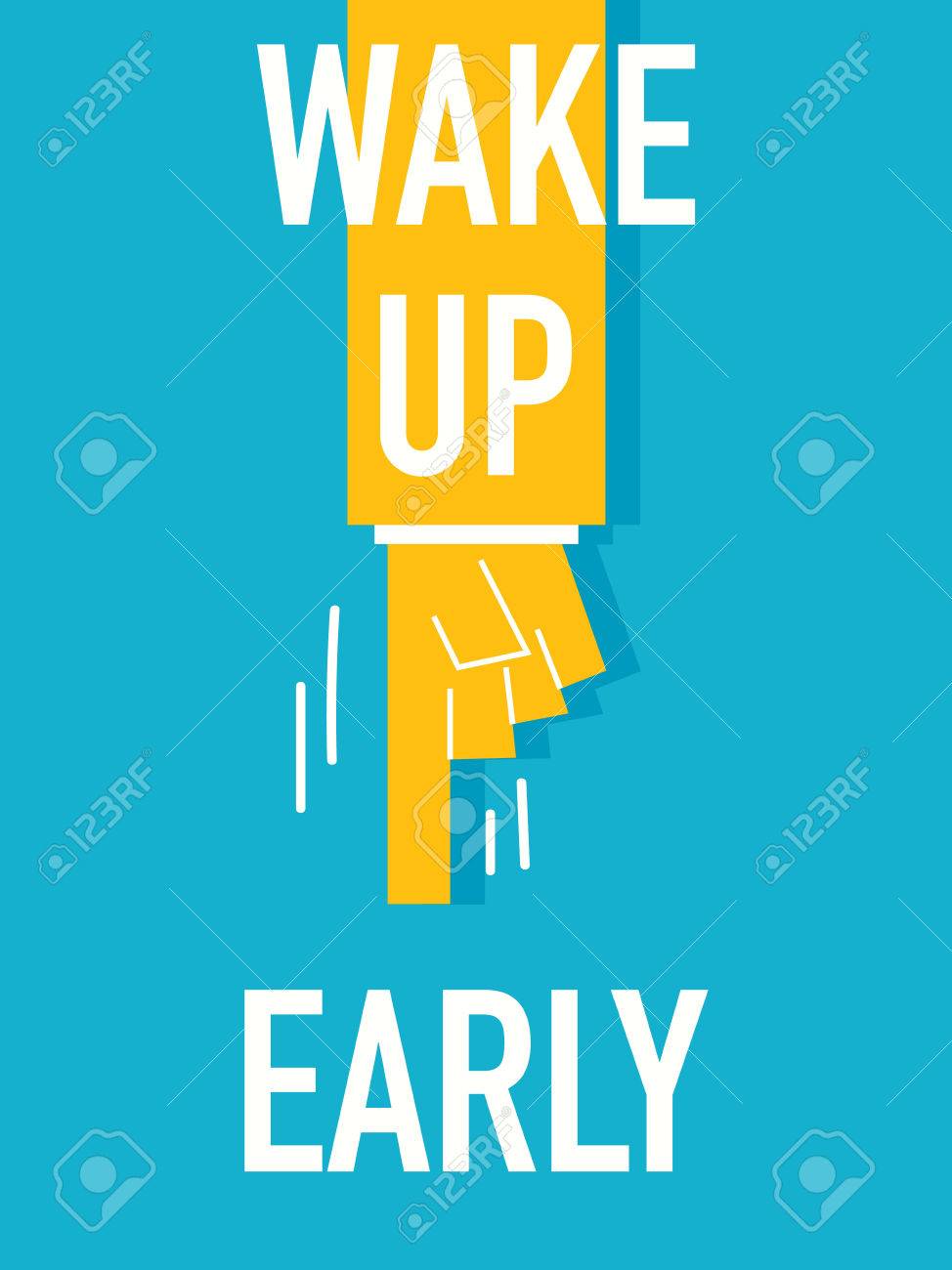 早起きの言葉のイラスト素材 ベクタ Image