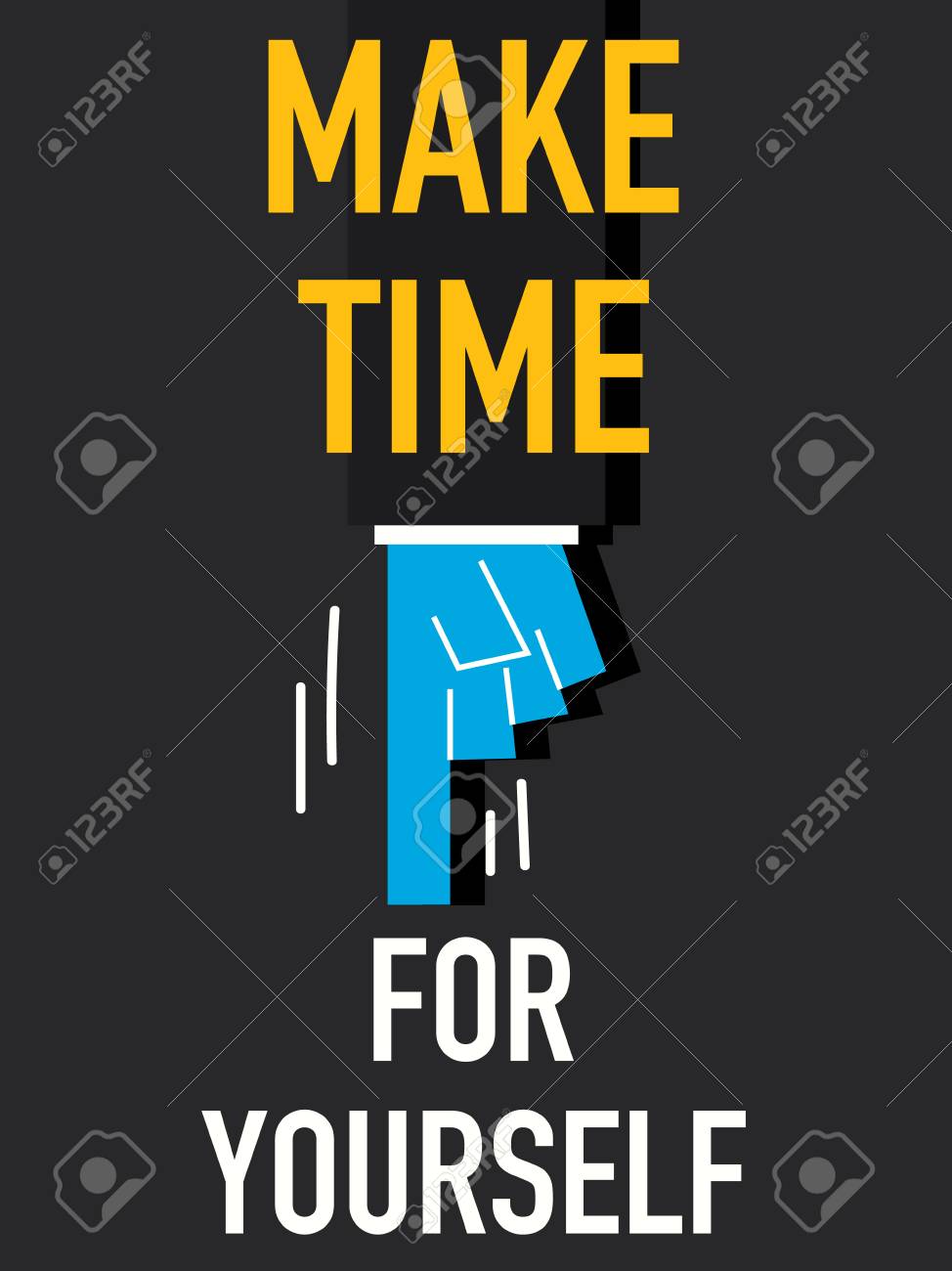 言葉は自分の時間を作る のイラスト素材 ベクタ Image