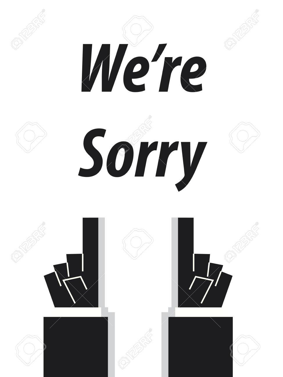 We Re Sorry Typography Royalty Free Cliparts Vectors And Stock Illustration Image 55306549