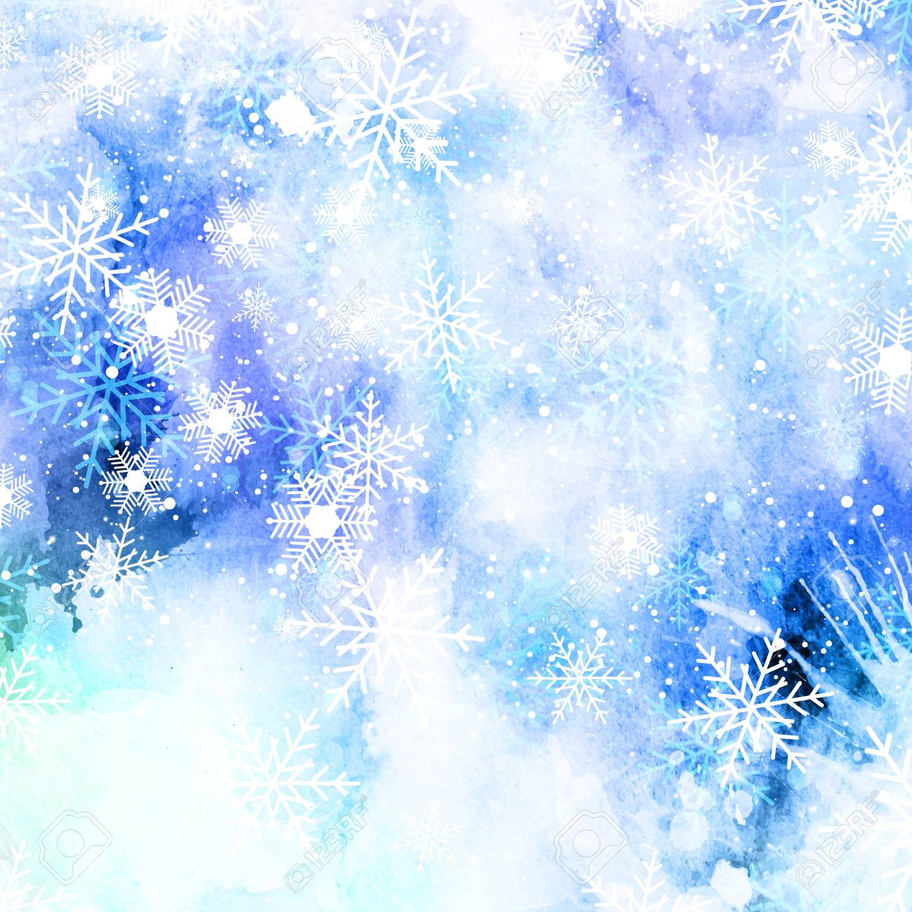 christmas snowflakes on a watercolor background christmas watercolor background