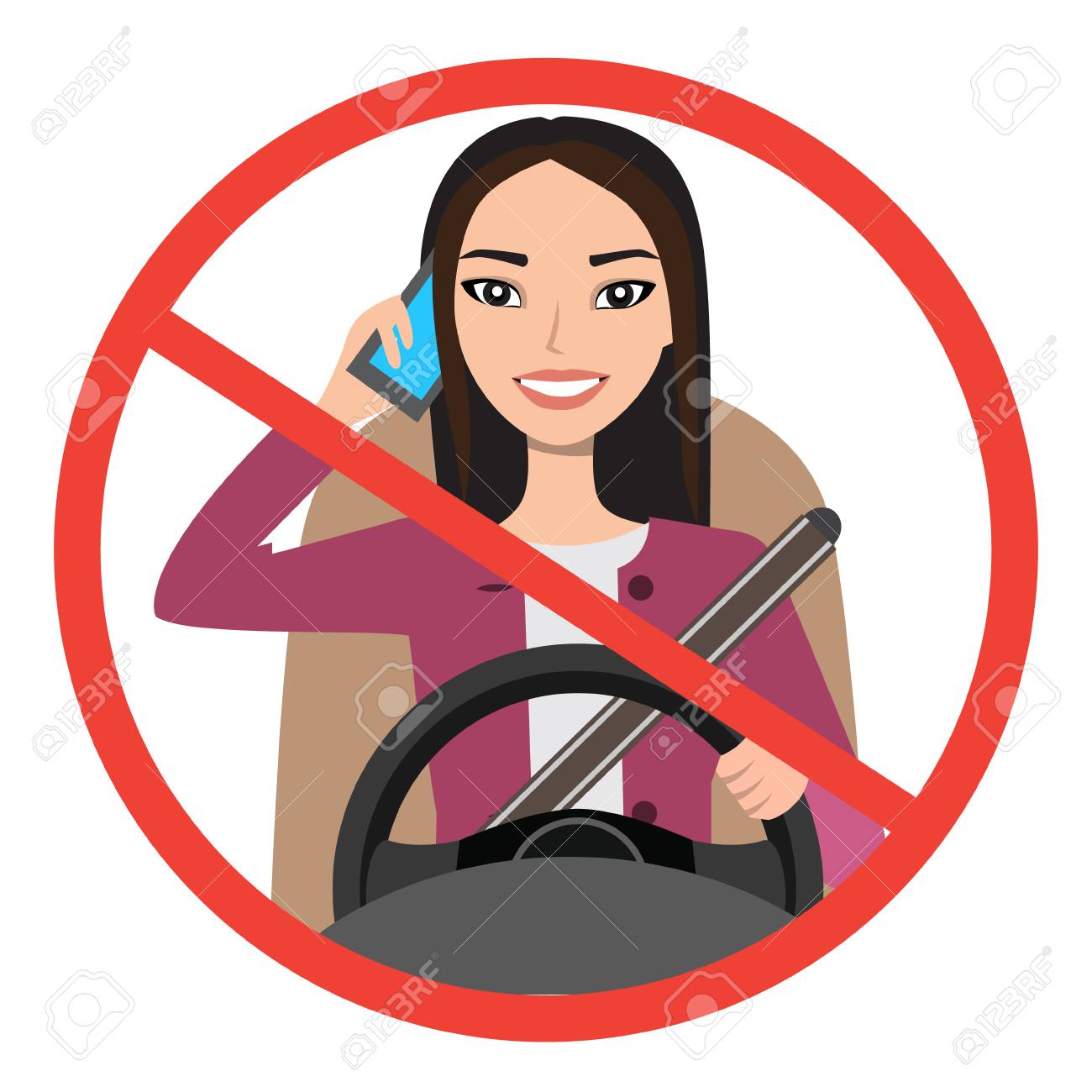 on the phone sign