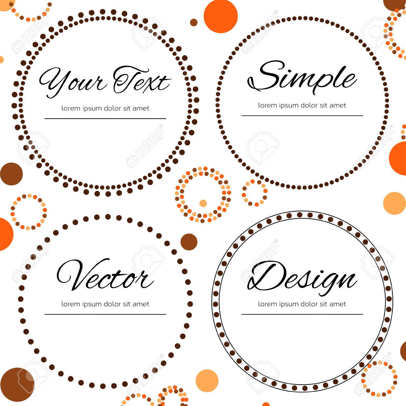 Dotted design in autumn colors for your text - four dotted circles - 31400043 Dotted design in autumn colors for your text - four dotted circles - 31400043