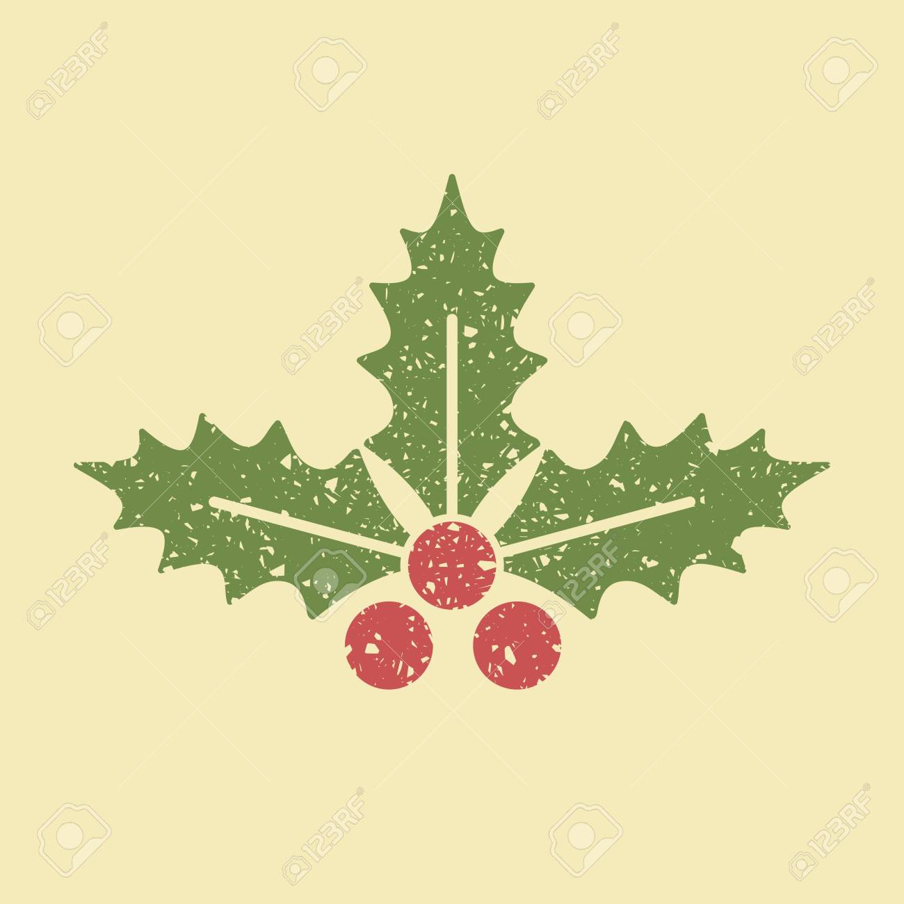 新年とクリスマスのシンボルです ヤドリギの枝 のイラスト素材 ベクタ Image