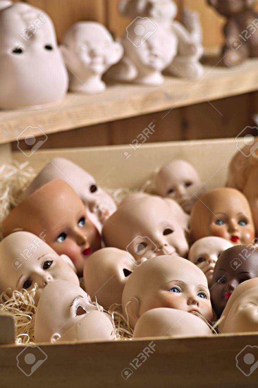 ceramic doll heads