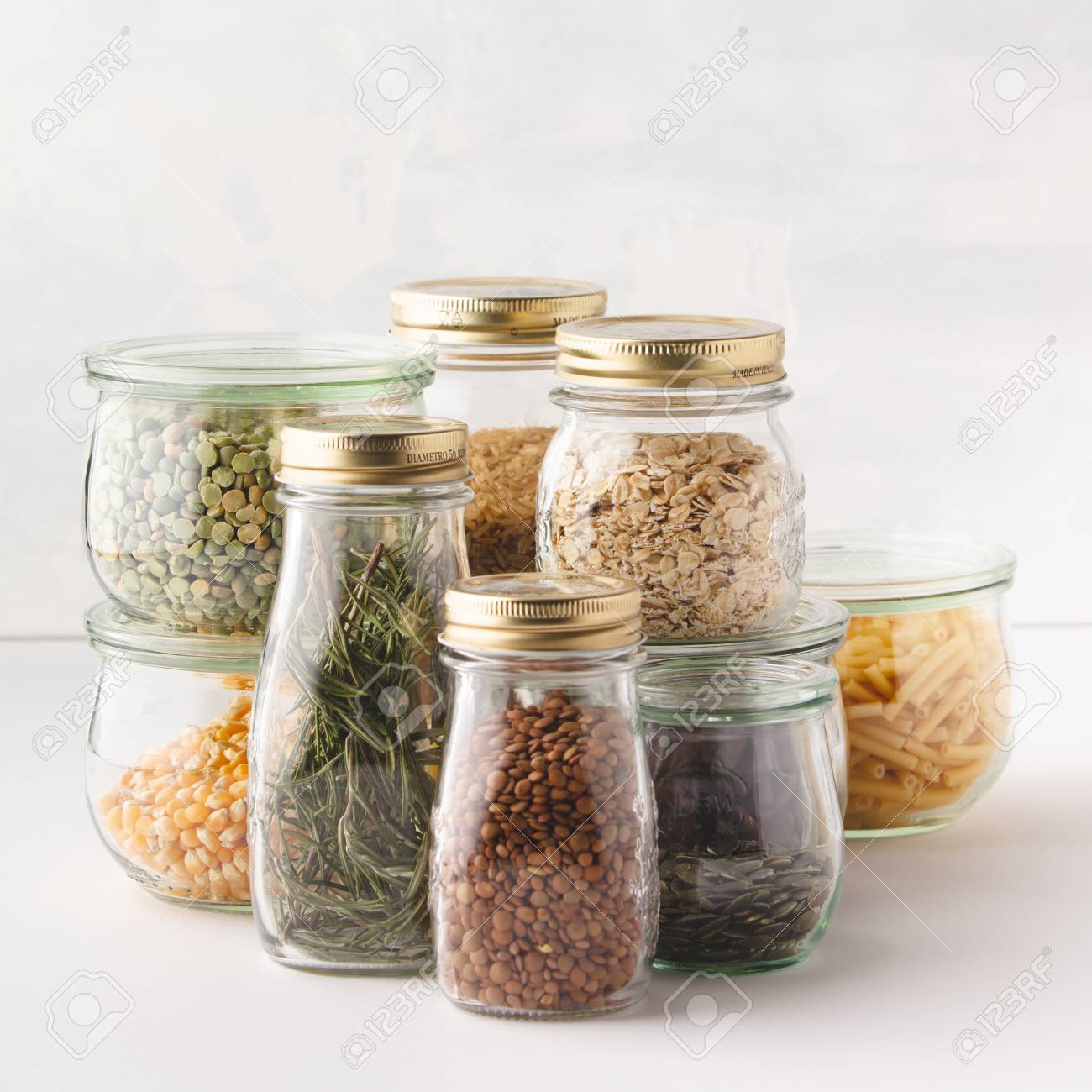 lentil storage jars