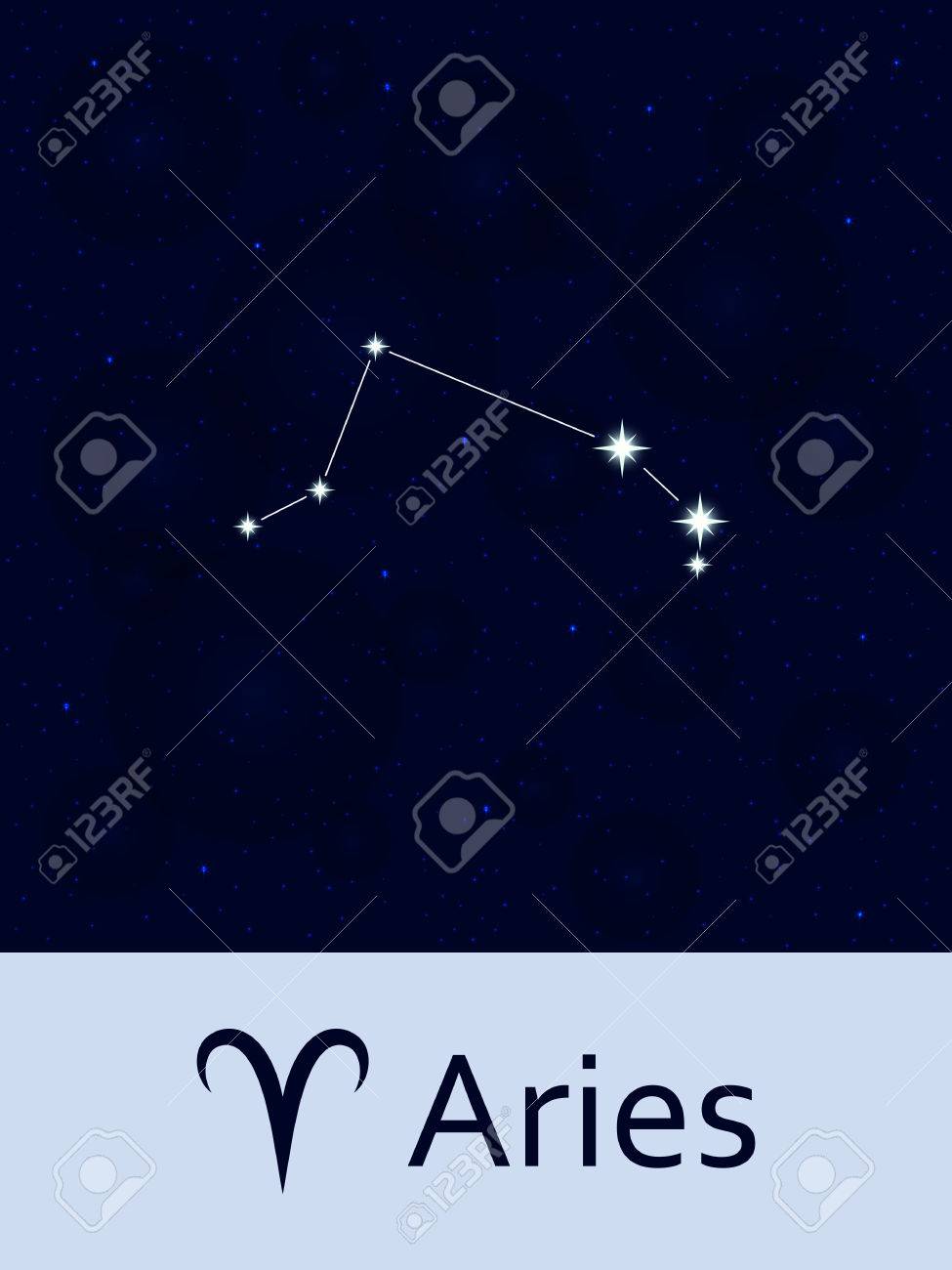Signe Astrologique Belier Etoile De La Constellation De Horoscope Resume Espace Nuit Fond De Ciel Avec Des Etoiles Et Bokeh A L Arriere Illustration Bon Pour Les Applications Mobiles L Astrologie Modele De La