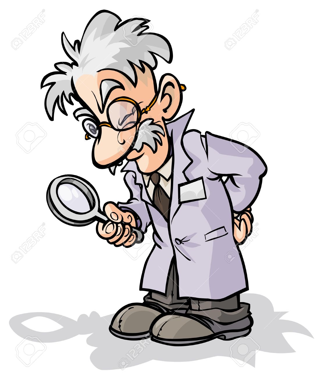 Cartoon Scientist With A Magnifying Glass Royalty Free SVG, Cliparts,  Vectors, and Stock Illustration. Image 29465221., image size:1101x1300