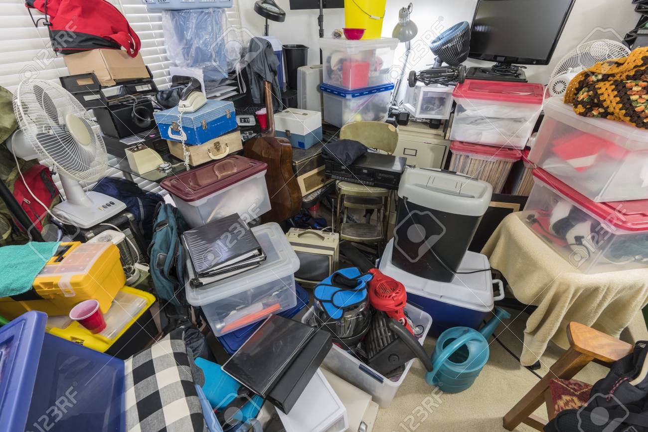 Hoarder Room Packed With Storage Boxes Old Electronics Files Business Equipment And Household Items Stock Photo Picture And Royalty Free Image Image 119667960